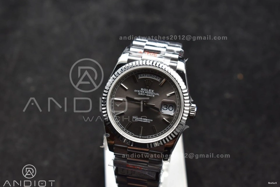 Bracelet Best Dial (Gain SS President Steel QF 36 Weight) V5 Grey vr3255 DayDate 904L on Edition 0421
